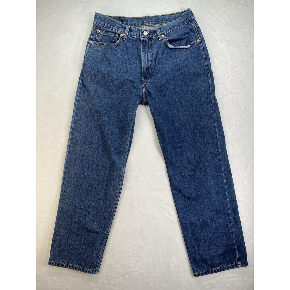 Levis 550 Relaxed Fit Tapered Leg Denim Jeans Men's Size 34x30 Stonewashed Blue